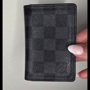 Louis Vuitton Black Checkered Card Holder